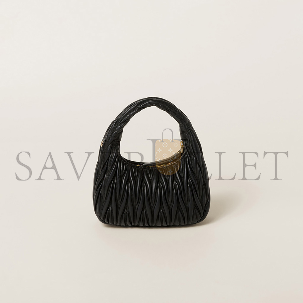 M1v M1v wander matelassÉ nappa leather hobo bag 5bc125 (20*17*6cm)